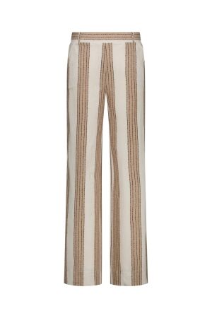 Studio Anneloes Studio Anneloes lexie pinstripe trousers 13637 Broek 2217 latte/ecru