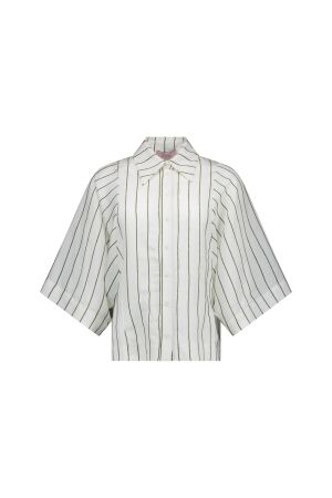 Studio Anneloes Studio Anneloes fabienne stripe blouse 13644 Blouse 1174 offwhite/new army