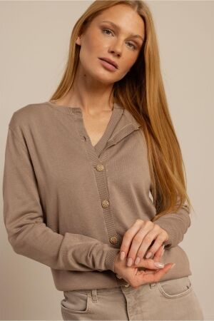 Studio Anneloes Studio Anneloes jerry cardigan 13693 Vest 2200 latte