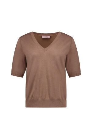 Studio Anneloes Studio Anneloes truida pullover 13694 Trui korte mouw 2200 latte