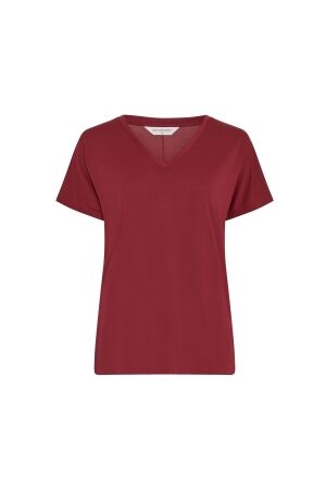 MSCH Copenhagen MSCH Copenhagen mschfenya modal v neck tee 18167 T-shirt Korte mouw rhubarb