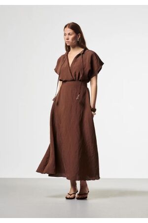 Aaiko Aaiko serra mod 521 Jurk 191016 bitter chocolate