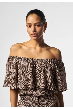 Aaiko Aaiko tiana vis 523 T-shirt Korte mouw 181031 hazelnut