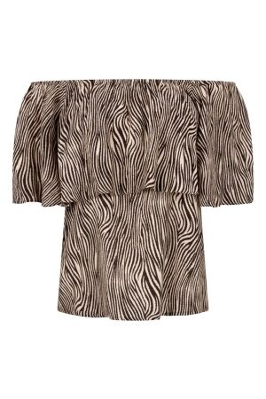 Aaiko Aaiko tiana vis 523 T-shirt Korte mouw 181031 hazelnut