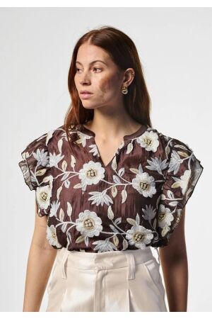 Aaiko Aaiko yaella 3d ten 518 T-shirt Korte mouw 191016 bitter chocolate