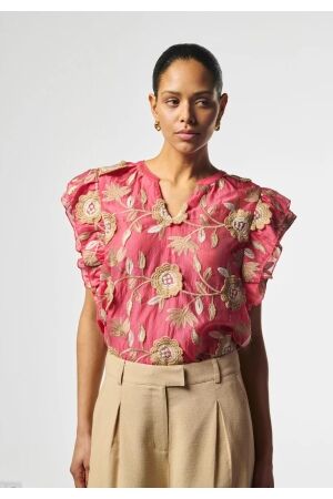 Aaiko Aaiko yaella 3d ten 518 T-shirt Korte mouw 171641 hibiscus red