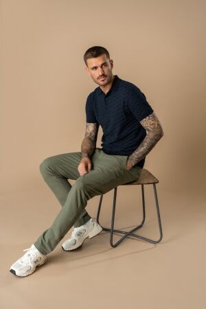 Petrol Petrol knitwear polo m-1060-kwc206 Poloshirts 5178 navy blue