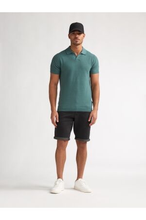 Petrol Petrol knitwear polo m-1060-kwc205 Poloshirts 6180 oil green