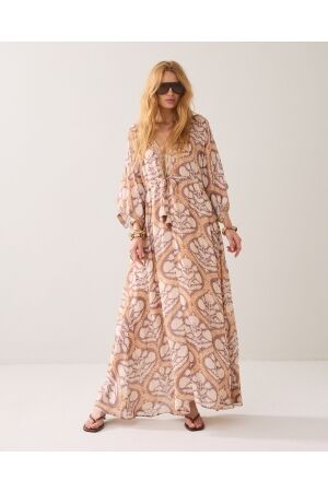 Summum Summum dress art deco print 5s1604-12121 Jurk 120 multicolour