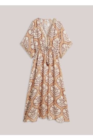 Summum Summum dress art deco print 5s1604-12121 Jurk 120 multicolour