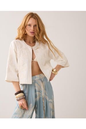 Summum Summum jacket embroidery 1s1304-12470 Vest 122 ivory