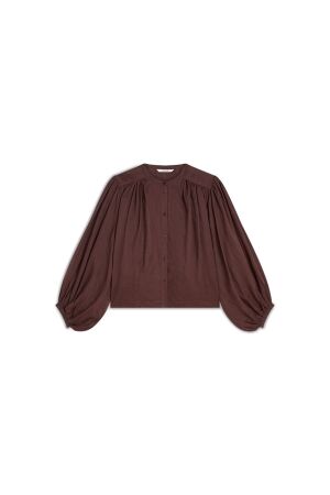 Summum Summum blouse ramie 2s3508-12462 Blouse 334 deep fig