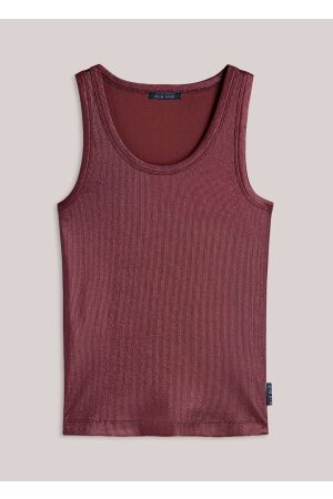 Summum Summum rib tanktop cotton rib 3s4873-5183 Tops en Singlets 334 deep fig