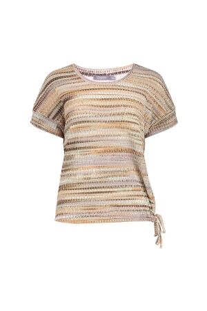 Geisha Geisha top 62333-20 T-shirt Korte mouw 602 aqua/camel/sand