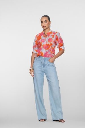 Geisha Geisha jeans wide 61318-10 Loose fit 830 bleached denim