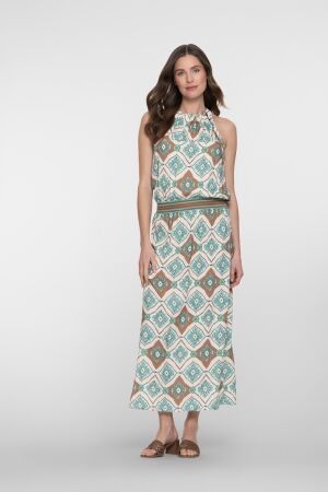 Geisha Geisha dress 67404-20 Lange Jurken 602 aqua/camel