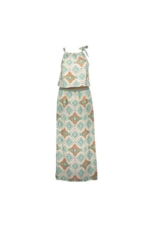 Geisha Geisha dress 67404-20 Lange Jurken 602 aqua/camel