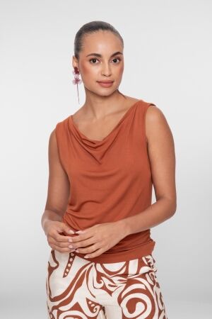 Geisha Geisha waterfall top 62411-99 Tops en Singlets 202 ginger