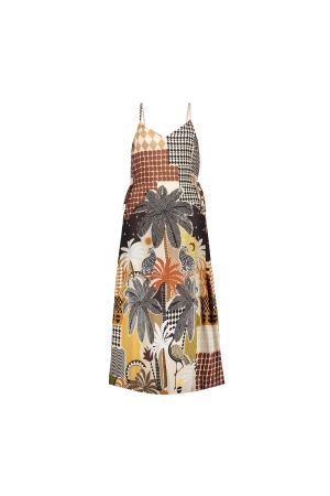 Geisha Geisha dress 67407-20 Zomerjurkjes 775 brown/sand/black
