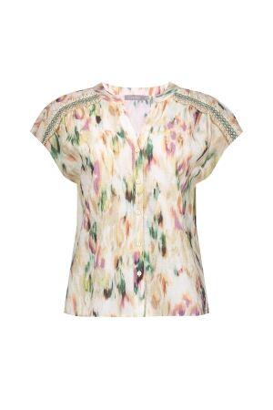 Geisha Geisha blouse 63457-20 Blouse 602 aqua/sand