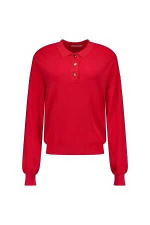Studio Anneloes Studio Anneloes pelin fancy button polo 13698 Poloshirts 2800 coral red