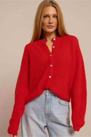 Studio Anneloes Studio Anneloes bibi spring cardigan 13699 Vest 2800 coral red