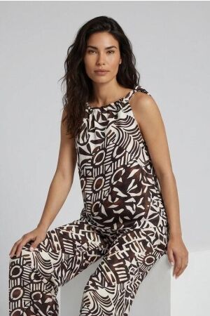 Helena Hart Helena Hart top halter vinty 7756 Tops en Singlets choco