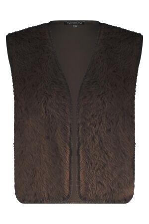 Tramontana Tramontana faux fur vest s04-17-801 f Gilets 002220-midbrown