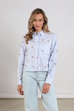 Nukus Nukus sorrento blouse heart nks02102 Blouse sky/kiss