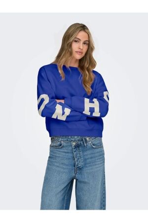 Only Only onlsweat l/s back/sleeve print swt noos Sweater surf the web