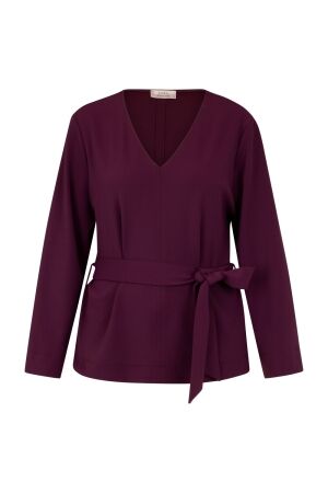Studio Anneloes Studio Anneloes vesper twill top 13361 Longsleeves blackberry