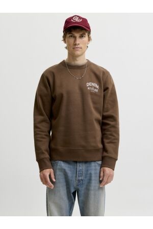 Jack & Jones Jack & Jones jjedover graphic sweat crew sn 12299443 Sweater 5034505 cocoa