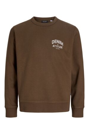 Jack & Jones Jack & Jones jjedover graphic sweat crew sn 12299443 Sweater 5034505 cocoa