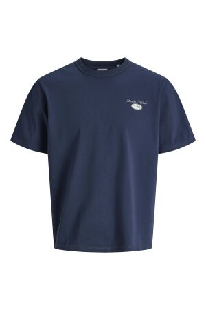 Jack & Jones Jack & Jones jjedover graphic tee ss crew neck sn 12288005 Print T-shirts 5034517 navy blazer 01
