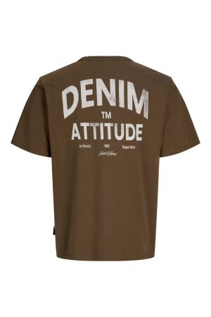 Jack & Jones Jack & Jones jjedover graphic tee ss crew neck sn 12288005 Print T-shirts 5034669 cocoa
