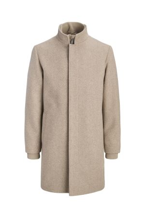 Jack & Jones Jack & Jones jjemelton wool blend coat aw26 sn 12299724 Winterjassen 5037508 greige twill