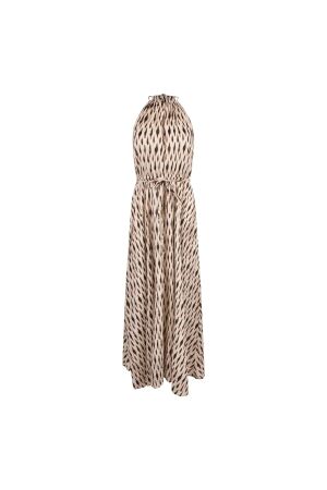Nukus Nukus monique dress print nks14028 Lange Jurken 143 offwhite/fango