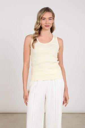 Nukus Nukus steffie singlet nks01169 Tops en Singlets 121 offwhite/sun