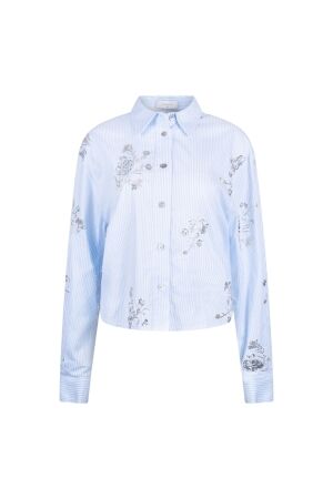 Nukus Nukus adora blouse stripe nks02138 Blouse 314 cloudy/offwhite