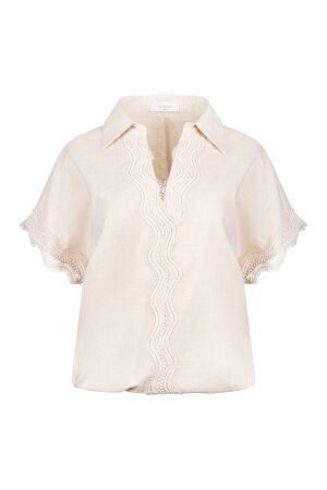 Nukus Nukus daniel top nks01132 T-shirt Korte mouw 9 sand