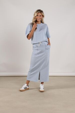 Nukus Nukus roos pullover lurex nks03062 Trui korte mouw 312 cloudy