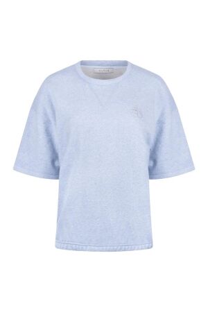 Nukus Nukus roos pullover lurex nks03062 Trui korte mouw 312 cloudy