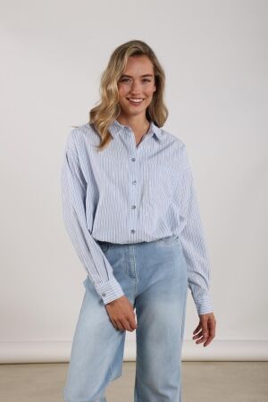 Nukus Nukus ariana blouse stripe nks02149 Blouse 312 cloudy