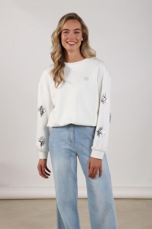 Nukus Nukus suzanne pullover paillet nks03069 Trui 17 off white