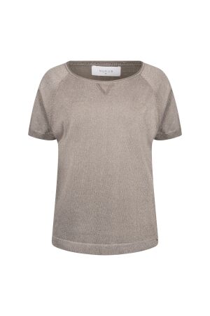 Nukus Nukus anita top lurex nks01085 T-shirt Korte mouw 350 army