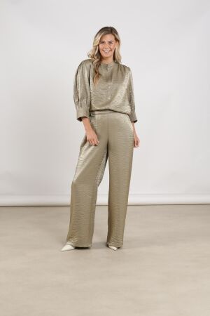 Nukus Nukus lilly blouse shiny nks02231 Blouse 350 army