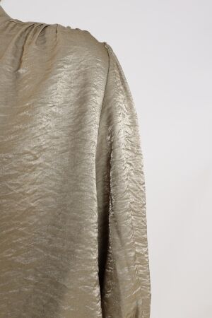 Nukus Nukus lilly blouse shiny nks02231 Blouse 350 army