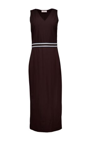 Studio Anneloes Studio Anneloes tirza tape dress 13804 Zomerjurkjes 8700 espresso