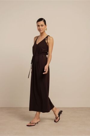 Studio Anneloes Studio Anneloes carise dress 13817 Lange Jurken 8700 espresso