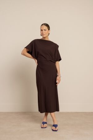 Studio Anneloes Studio Anneloes ineke dress 13819 Jurk 8700 espresso